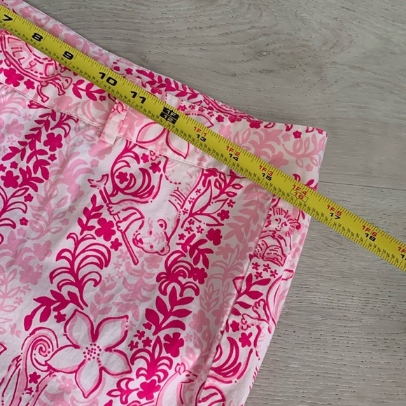 Lily Pulitzer Women’s Pink‎ Floral Cotton Cropped Capri Pants size 8 - Picture 2 of 8